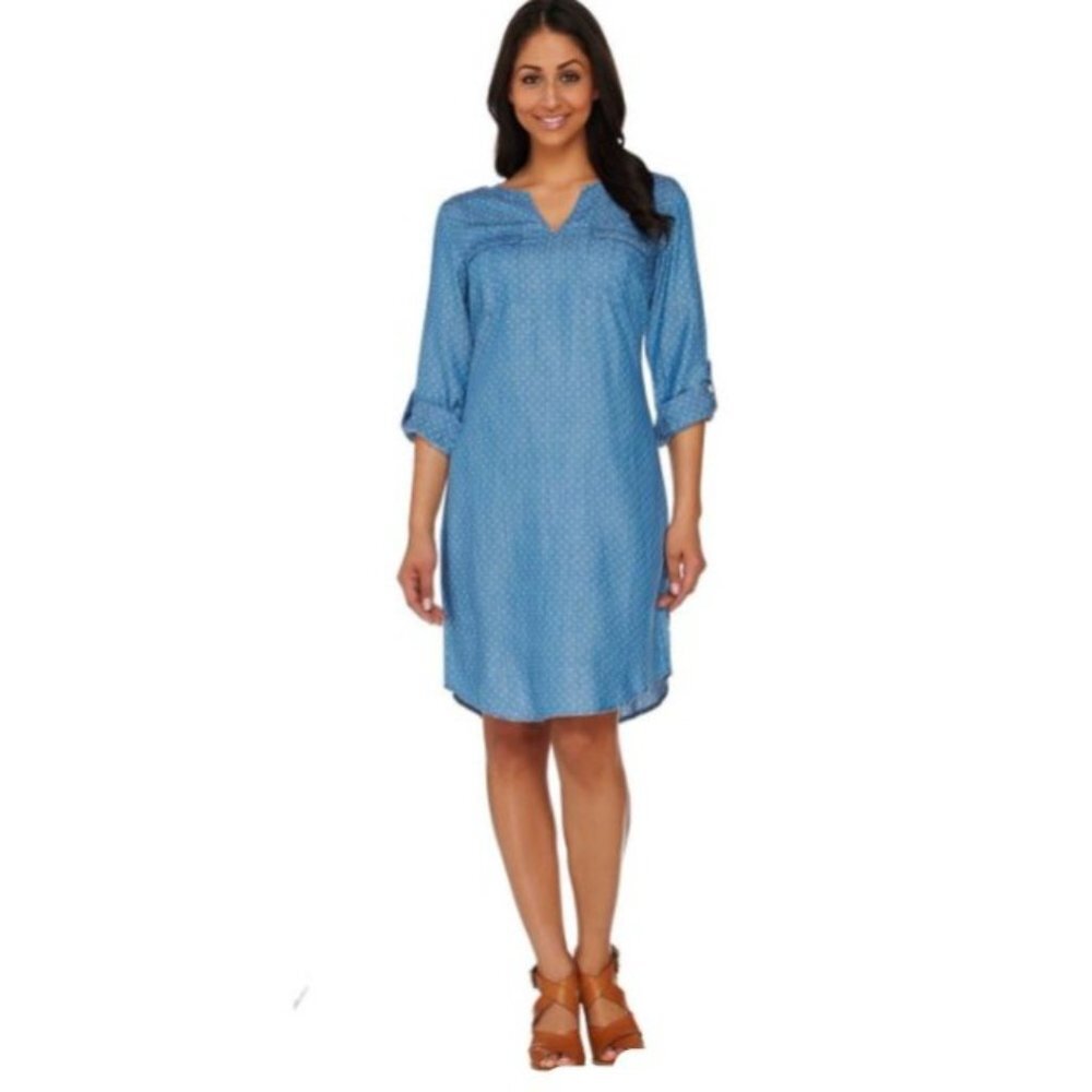 C. Wonder polka dot chambray dress 8